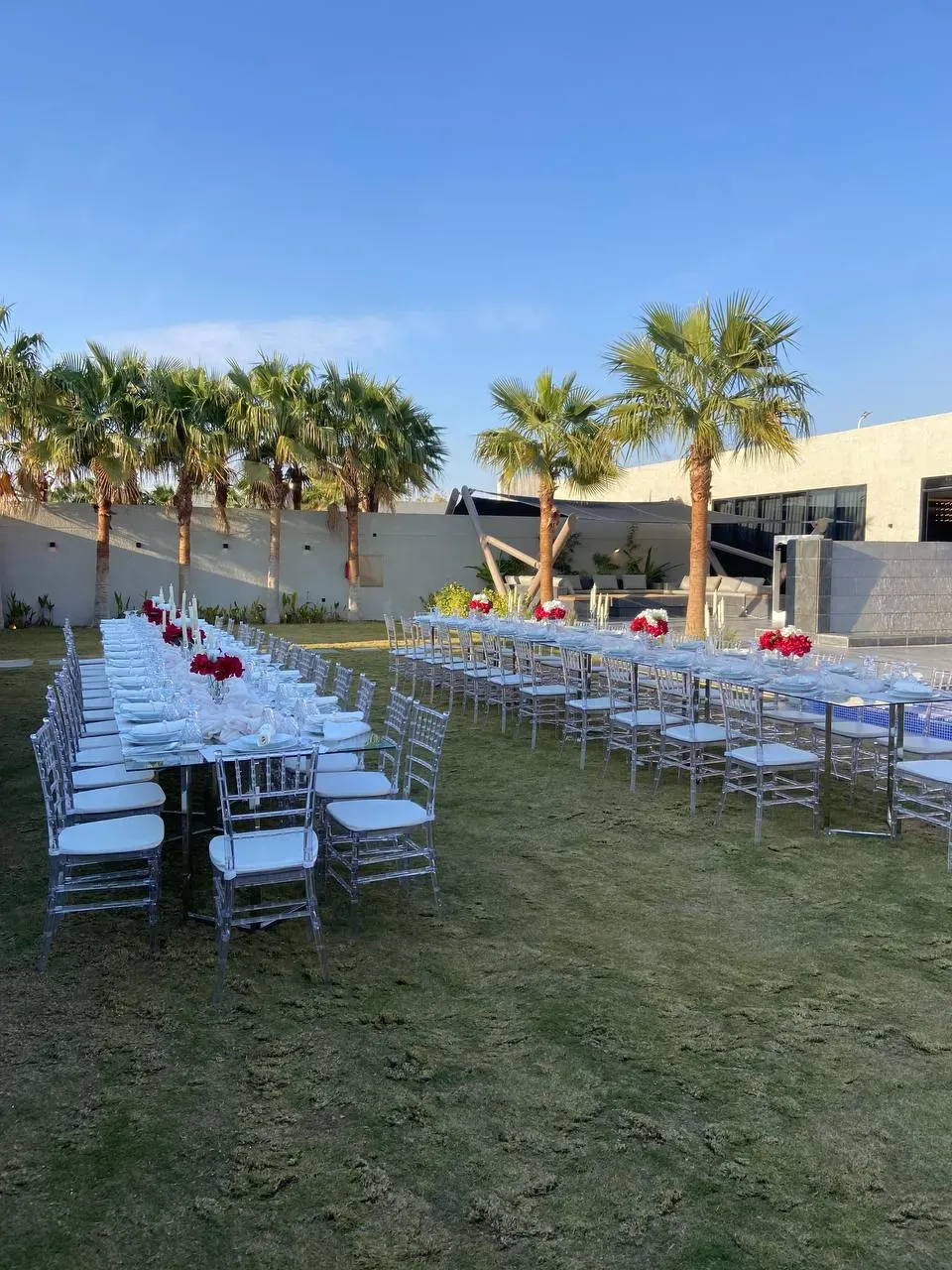 تأجير كراسي وطاولات بالرياض — صورة من أعمال التنسيق في الرياض